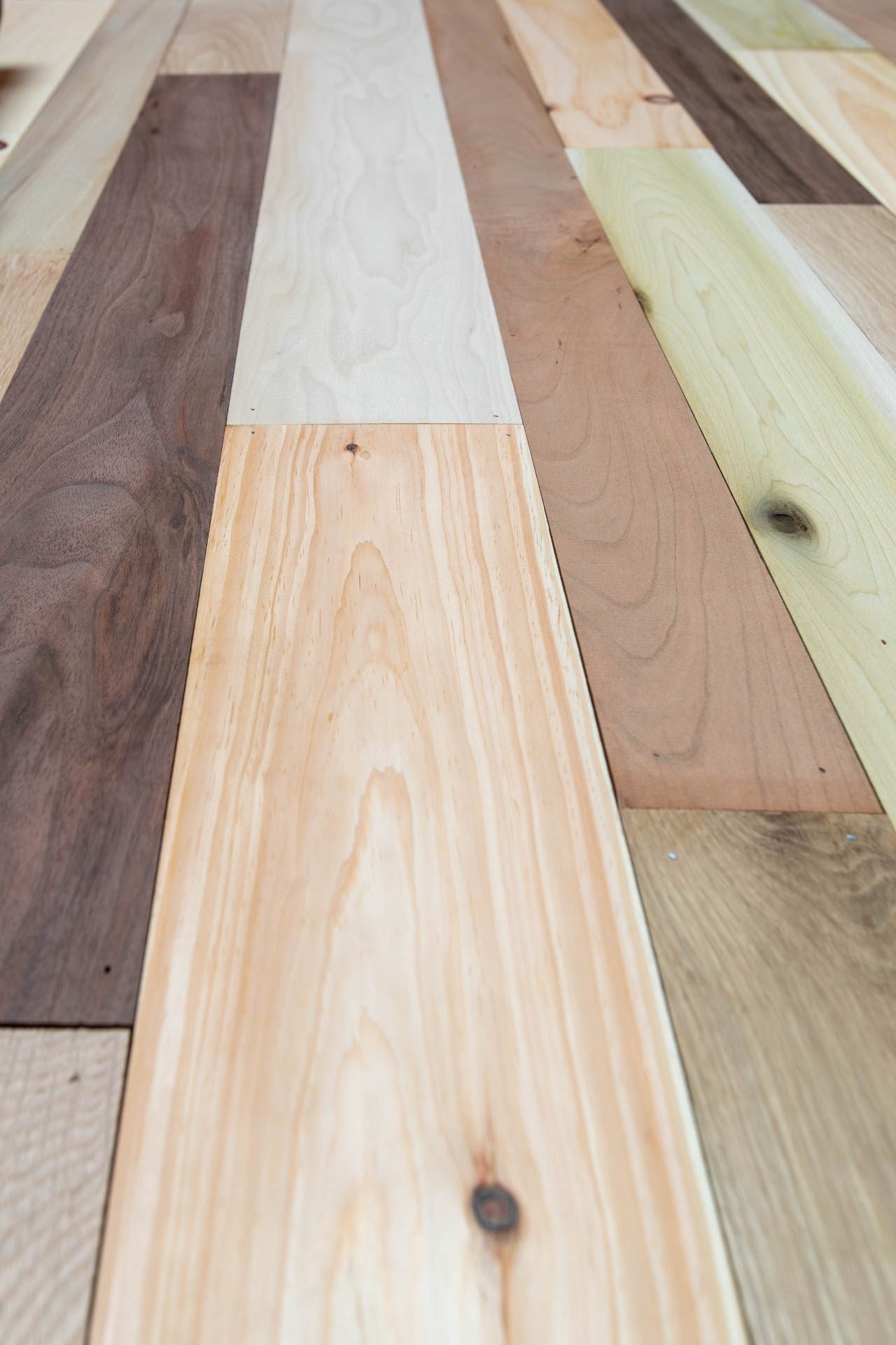 Vintage multicolored reclaimed wooden planks.