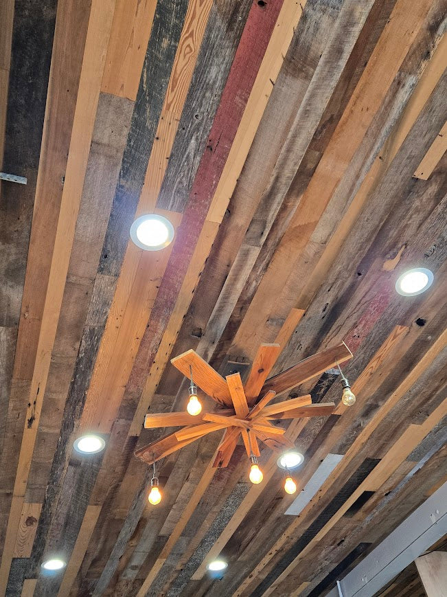 Elevate Your Space: Using Reclaimed Lumber for Ceiling Treatments