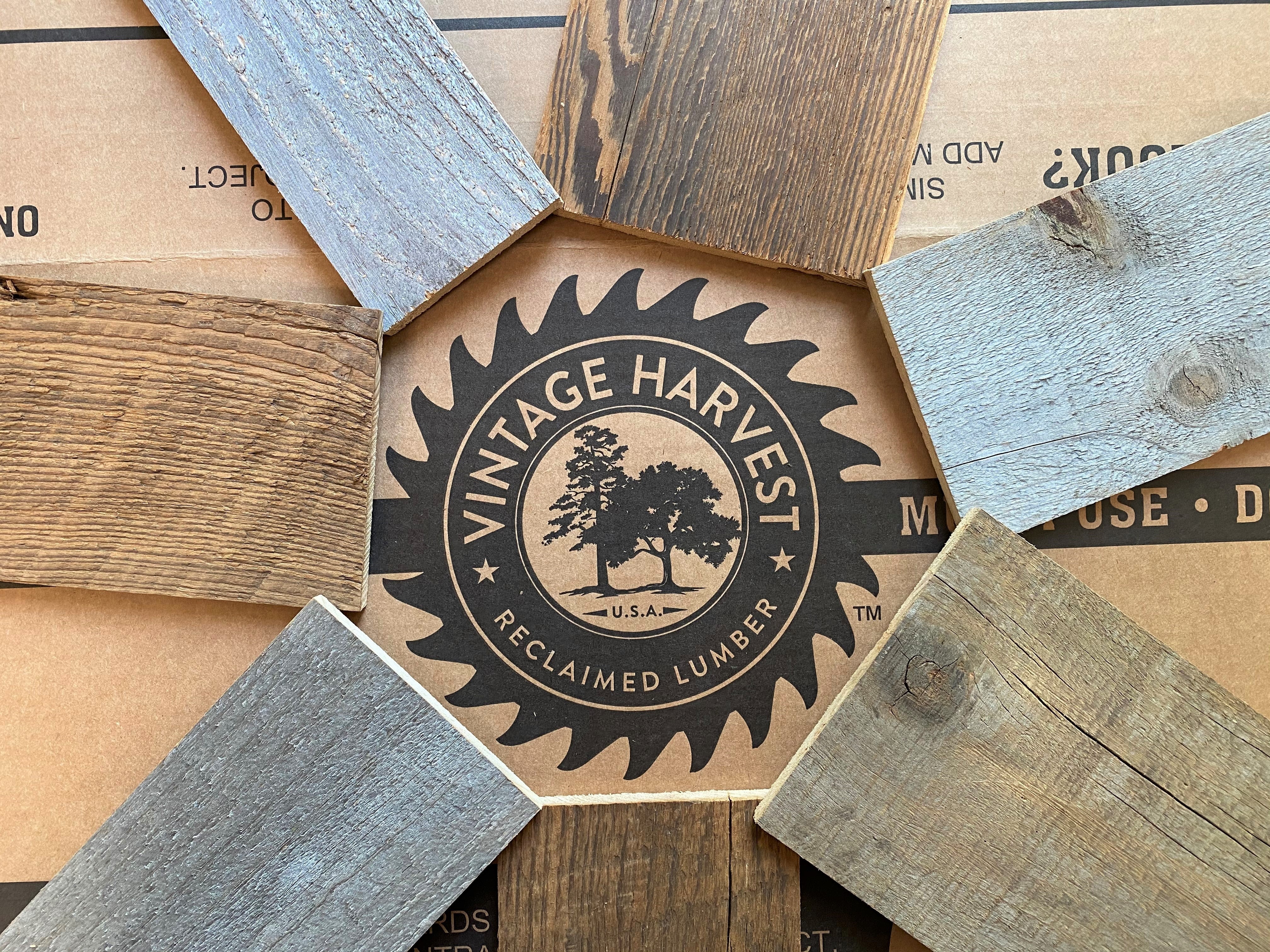 Vintage Harvest reclaimed woodboard kit close up.